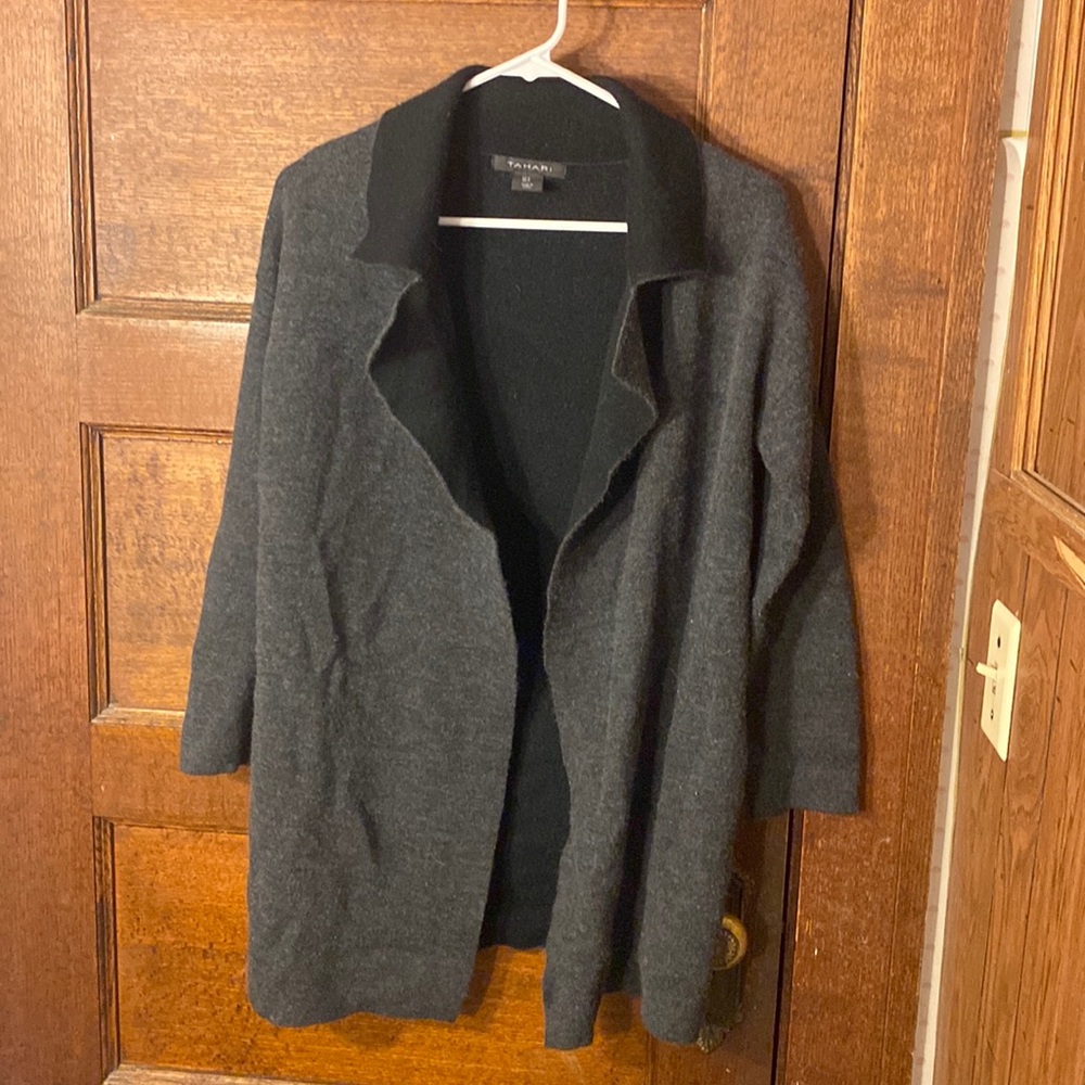 Tahari Merino Wool Cardigan Sweater Sz S (but very roomy!)